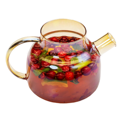 Чай с клюквой, мятой и медом
