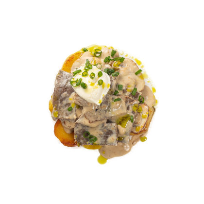 Куриный окорок с печёным картофелем